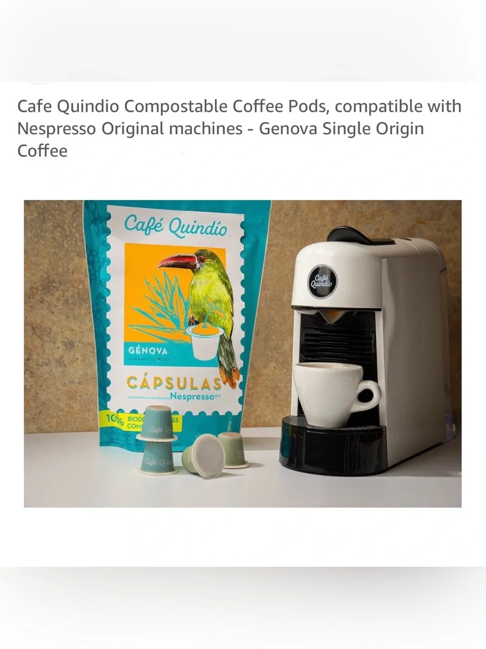 Café Quindío Gourmet Coffee Capsules Compatible Nespresso Machines 2x10-Pack lot